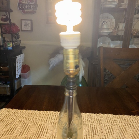 Vtg Coca-Cola 75th Anniversary Morgantown Commemorative  Bottle Lamp Wood Base - Picture 4 of 11
